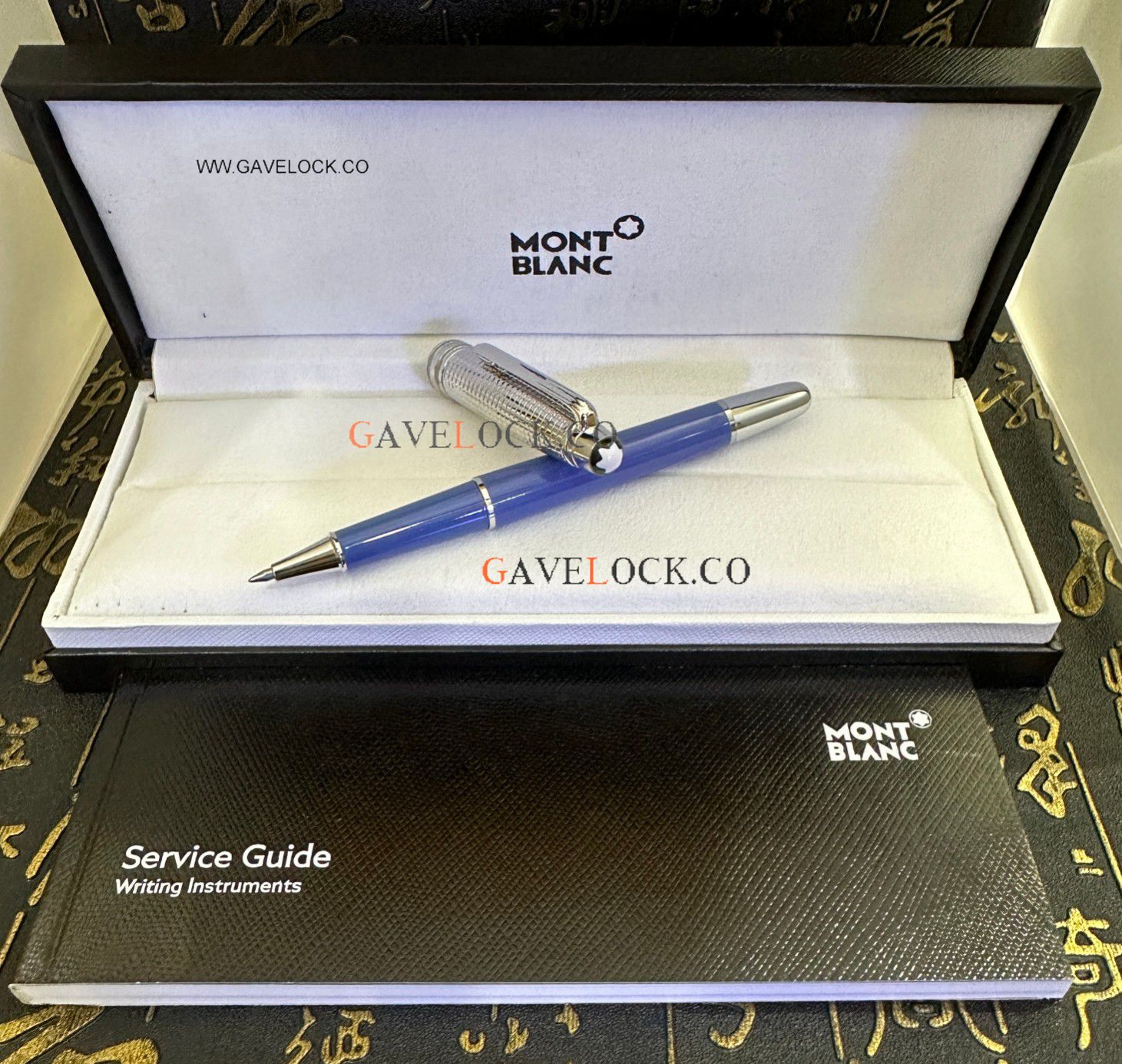 New pen 2024 | Mont Blanc Glacier Doue Rollerball Silver/Blue Small